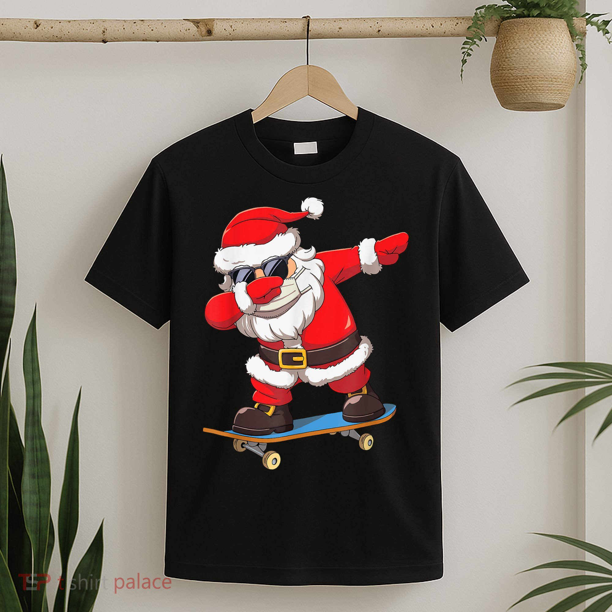 Dabbing Santa Claus Kids Boys Skate Skateboard Christmas TShirt T-Shirt