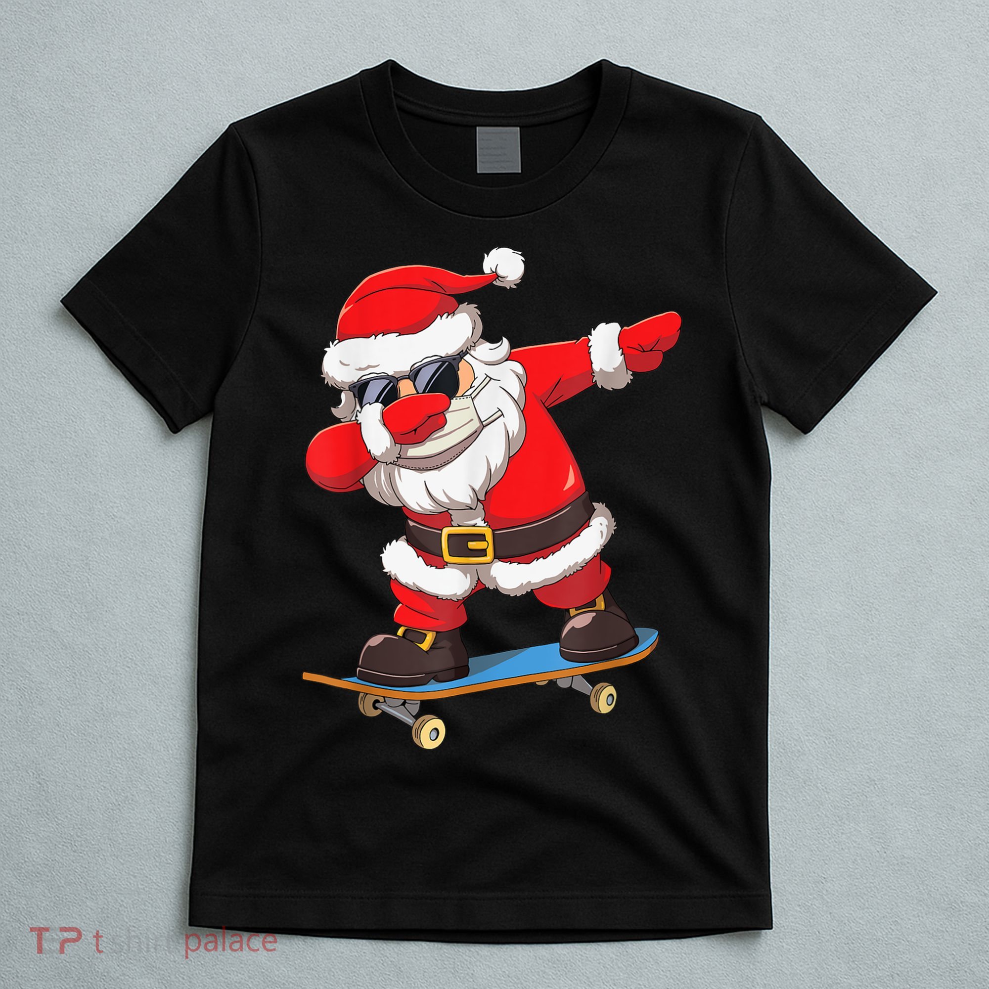 Dabbing Santa Claus Kids Boys Skate Skateboard Christmas TShirt T-Shirt