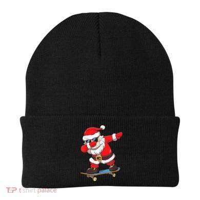 Dabbing Santa Claus Kids Boys Skate Skateboard Christmas TShirt Beanie