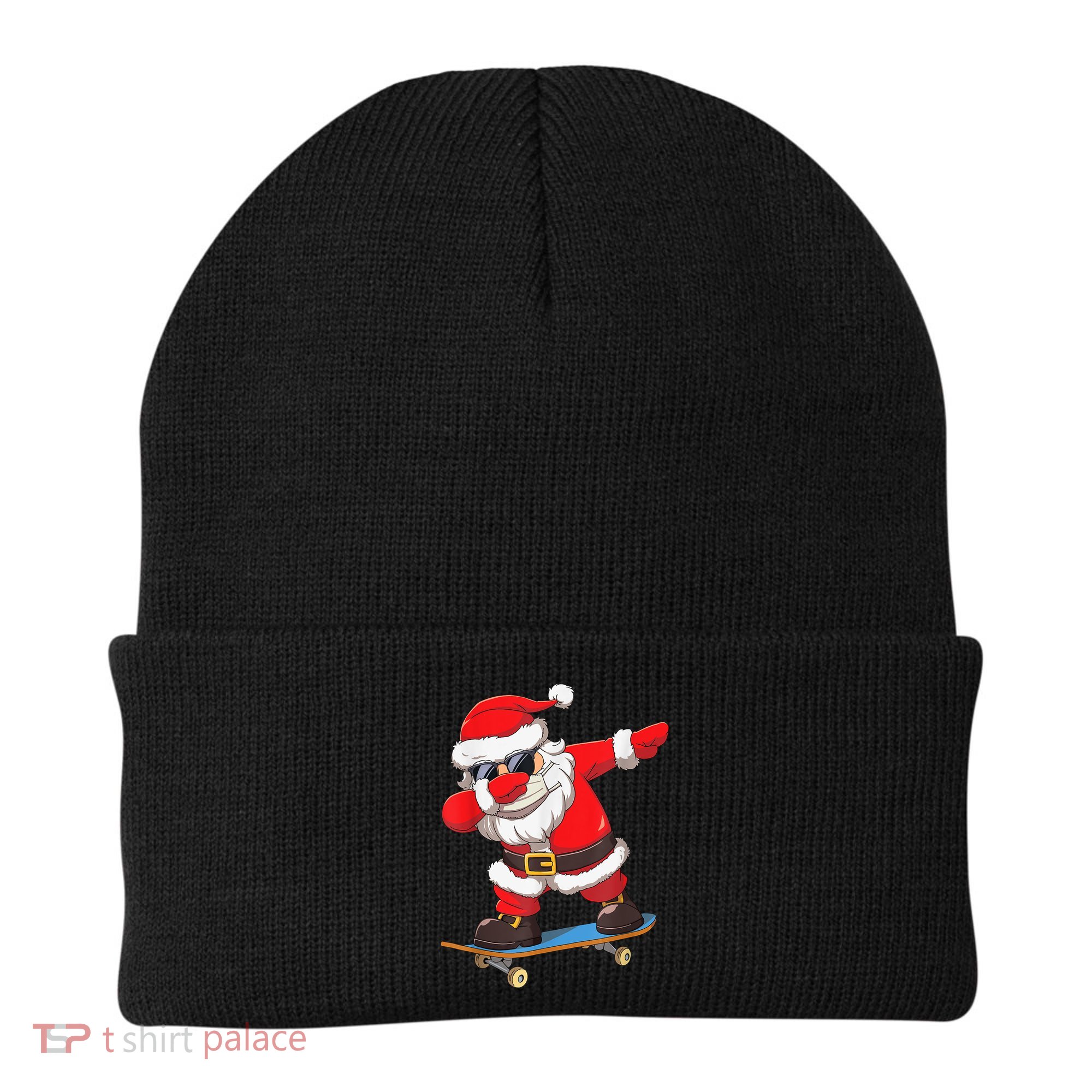 Dabbing Santa Claus Kids Boys Skate Skateboard Christmas TShirt Beanie