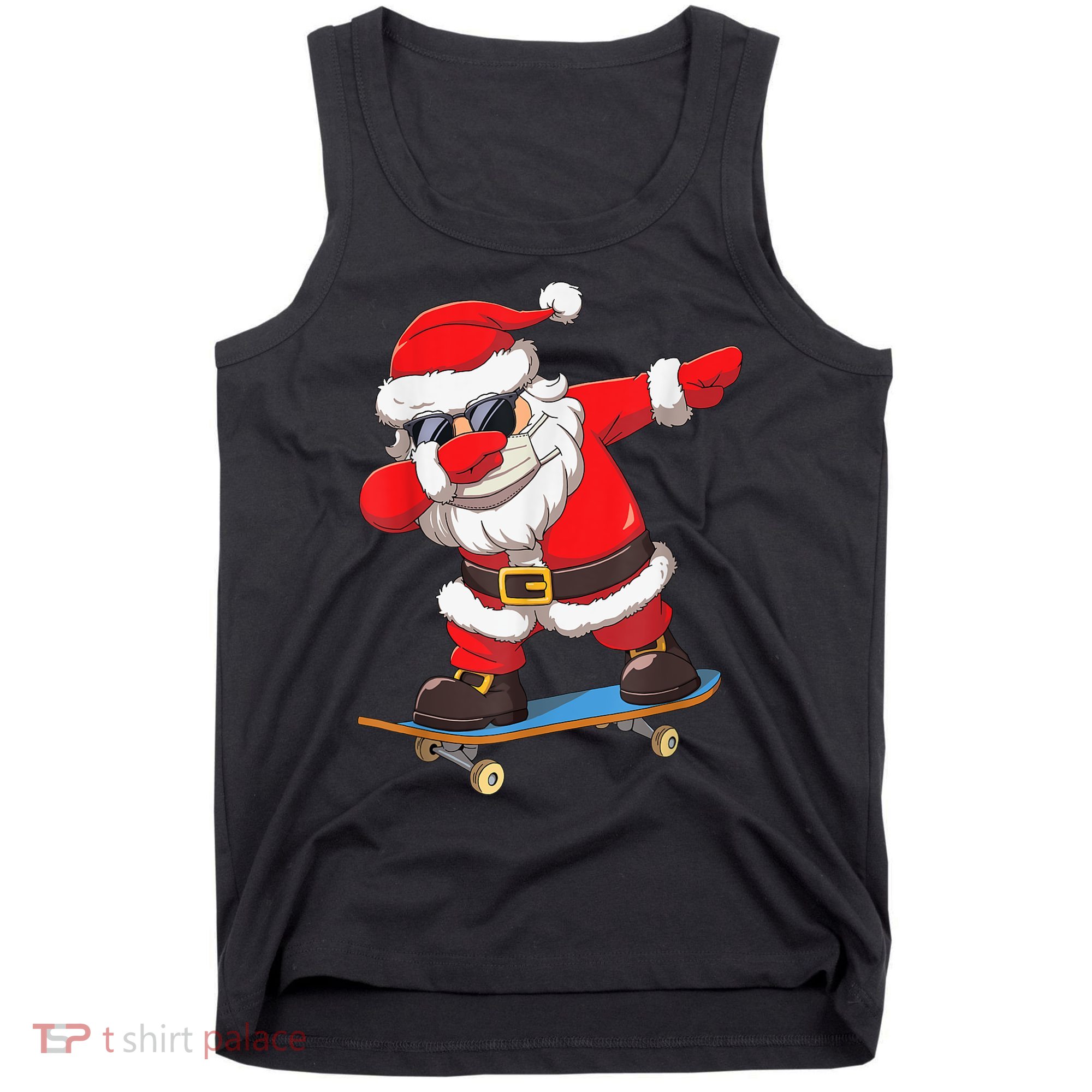 Dabbing Santa Claus Kids Boys Skate Skateboard Christmas TShirt Tank Top
