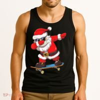 Dabbing Santa Claus Kids Boys Skate Skateboard Christmas TShirt Tank Top thumb 3
