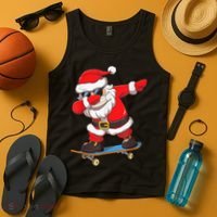 Dabbing Santa Claus Kids Boys Skate Skateboard Christmas TShirt Tank Top thumb 4