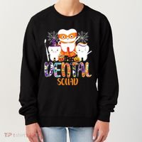 Dental Squad Costume Trick Or Teeth Denstist Halloween Ghost Women's Sweatshirt thumb 0