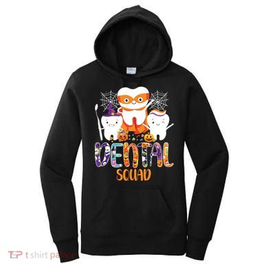 Dental Squad Costume Trick Or Teeth Denstist Halloween Ghost Women's Hoodie