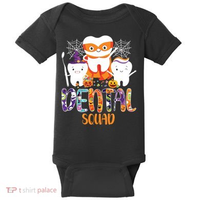 Dental Squad Costume Trick Or Teeth Denstist Halloween Ghost Baby Bodysuit