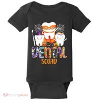 Dental Squad Costume Trick Or Teeth Denstist Halloween Ghost Baby Bodysuit thumb 0