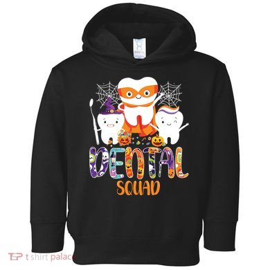 Dental Squad Costume Trick Or Teeth Denstist Halloween Ghost Toddler Hoodie