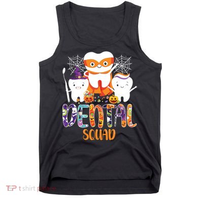 Dental Squad Costume Trick Or Teeth Denstist Halloween Ghost Tank Top
