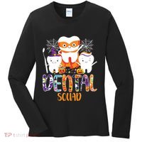 Dental Squad Costume Trick Or Teeth Denstist Halloween Ghost Women's Long Sleeve Shirt thumb 0