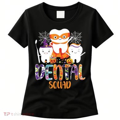 Dental Squad Costume Trick Or Teeth Denstist Halloween Ghost Women's T-Shirt