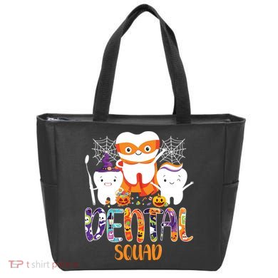 Dental Squad Costume Trick Or Teeth Denstist Halloween Ghost Tote Bag