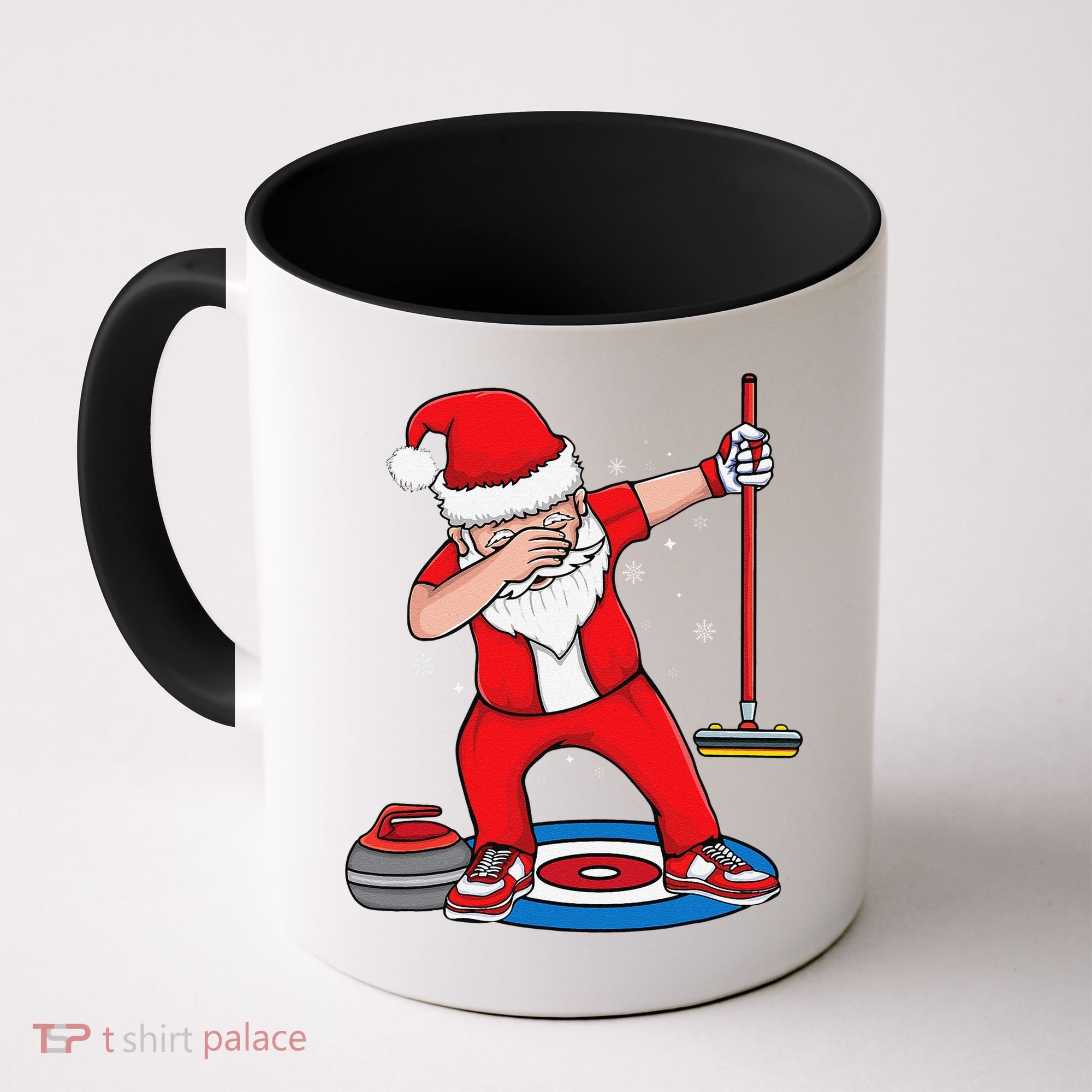 Dabbing Santa Curling Player Curling Broom Curler Curling Coffee Mug