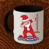 Dabbing Santa Curling Player Curling Broom Curler Curling Coffee Mug thumb 2