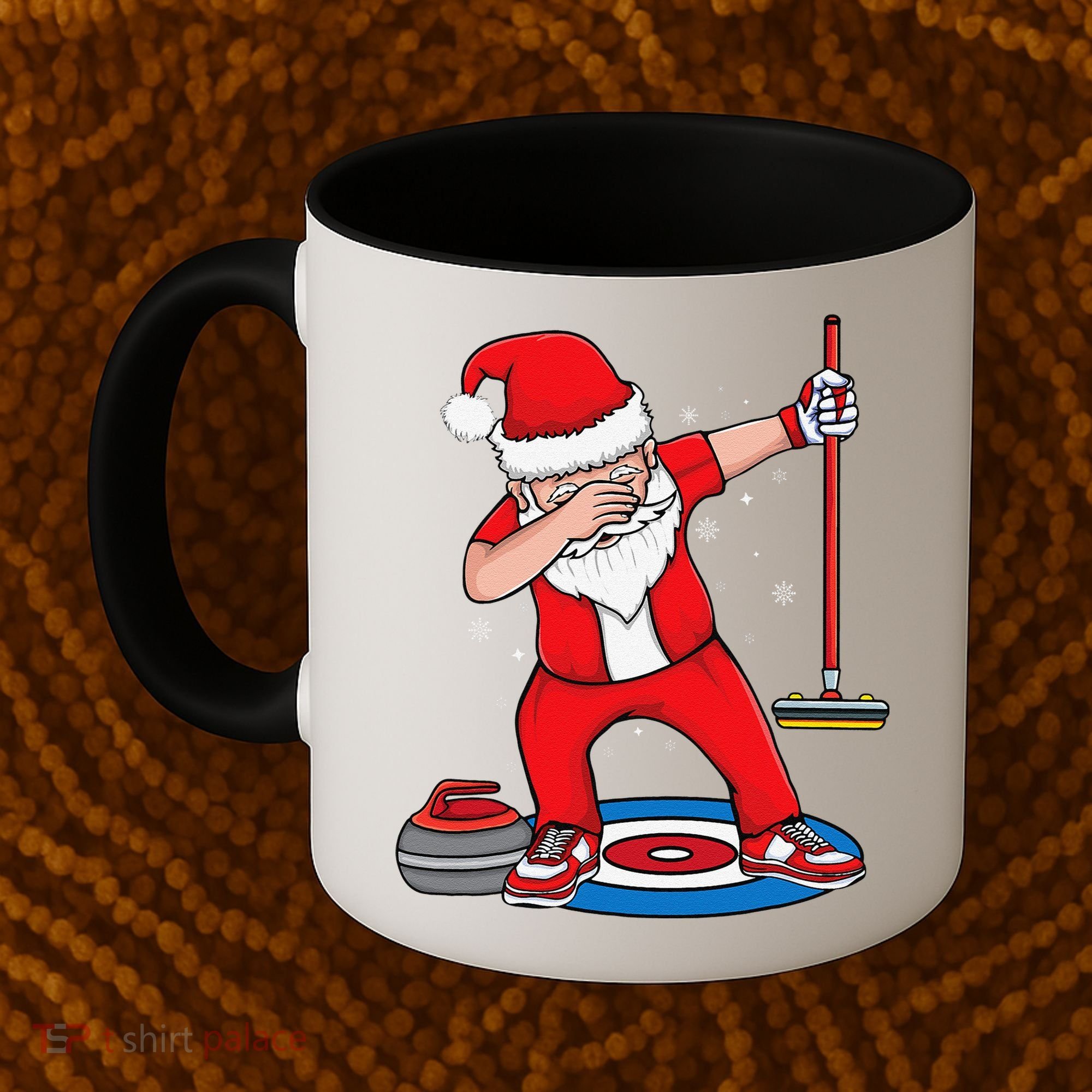 Dabbing Santa Curling Player Curling Broom Curler Curling Coffee Mug