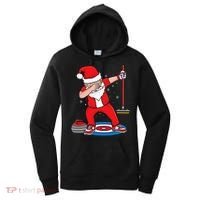 Dabbing Santa Curling Player Curling Broom Curler Curling Women's Hoodie thumb 0