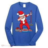 Dabbing Santa Curling Player Curling Broom Curler Curling Long Sleeve Shirt thumb 0