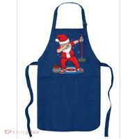 Dabbing Santa Curling Player Curling Broom Curler Curling Apron thumb 0