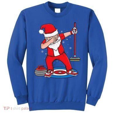 Dabbing Santa Curling Player Curling Broom Curler Curling Sweatshirt