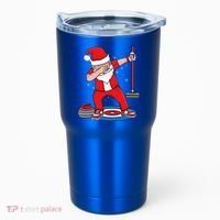 Dabbing Santa Curling Player Curling Broom Curler Curling Tumbler thumb 0