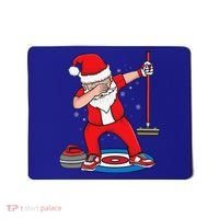 Dabbing Santa Curling Player Curling Broom Curler Curling Mousepad thumb 0
