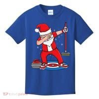 Dabbing Santa Curling Player Curling Broom Curler Curling Kids T-Shirt thumb 0