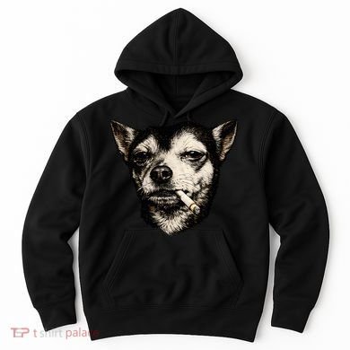Dog Smoking Cigarette Funny Chihuahua Hoodie