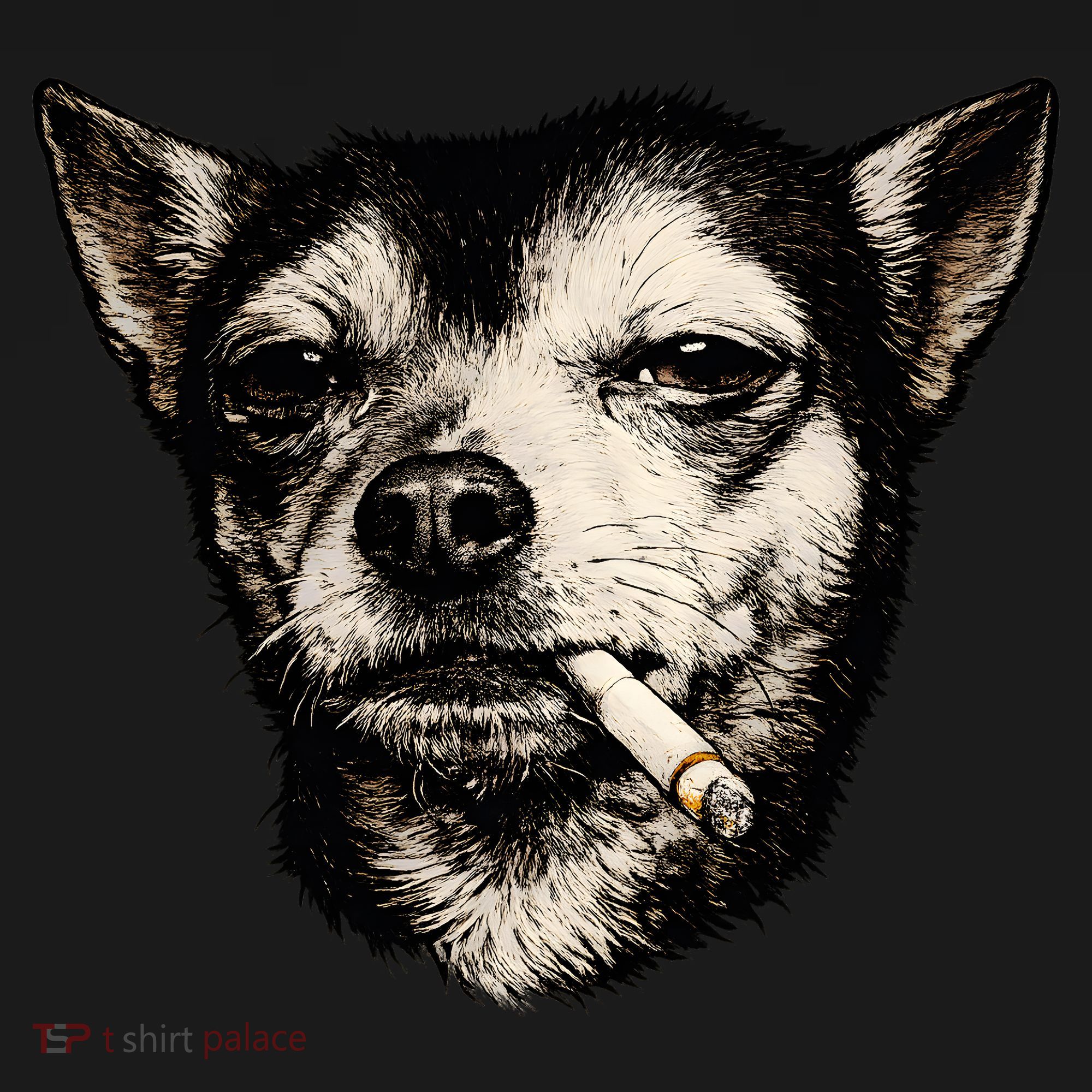 Dog Smoking Cigarette Funny Chihuahua Sweatshirt