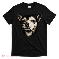 Dog Smoking Cigarette Funny Chihuahua T-Shirt thumb 0