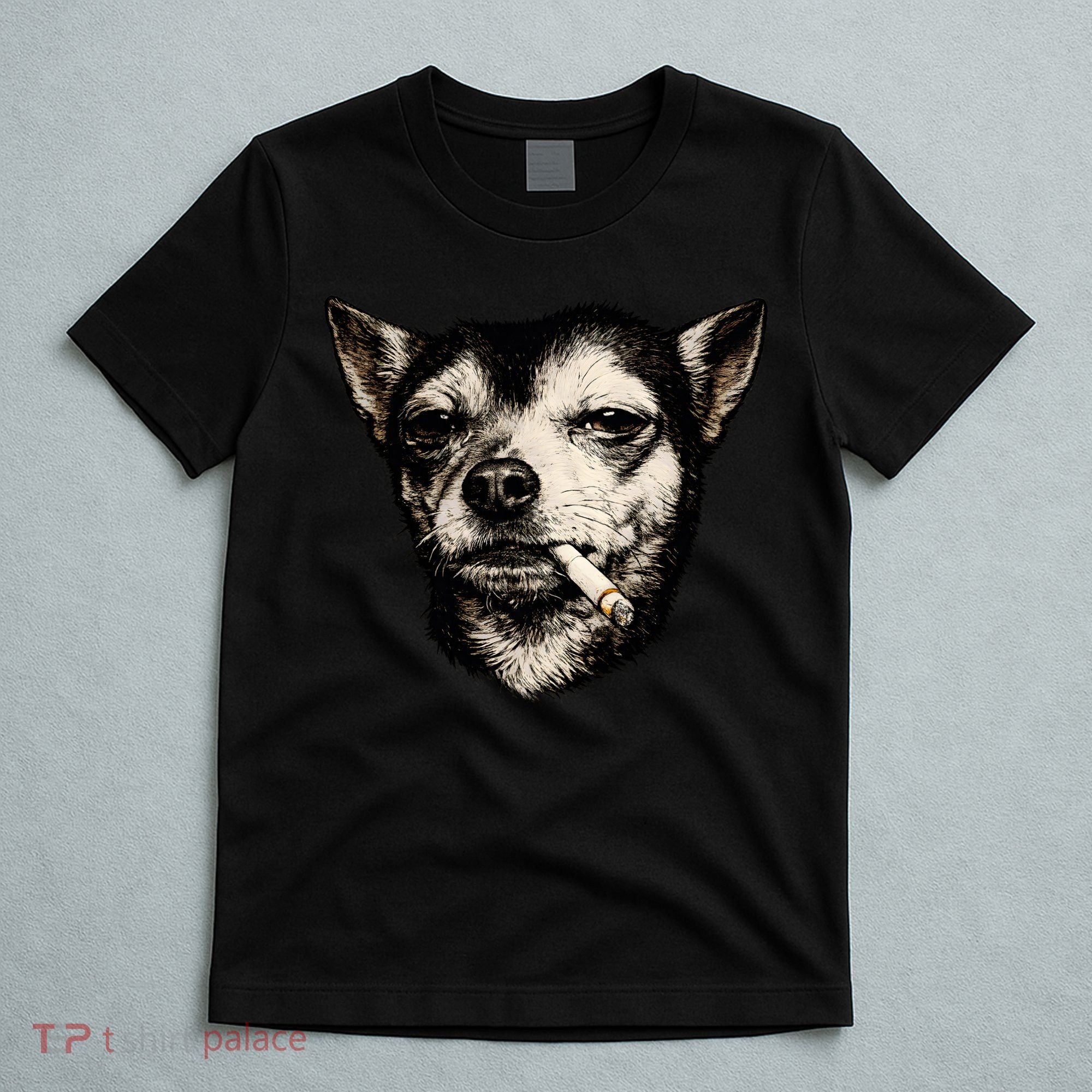 Dog Smoking Cigarette Funny Chihuahua T-Shirt