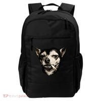 Dog Smoking Cigarette Funny Chihuahua Backpack thumb 0