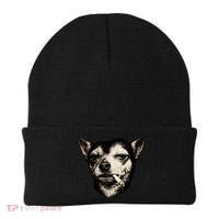 Dog Smoking Cigarette Funny Chihuahua Beanie thumb 0