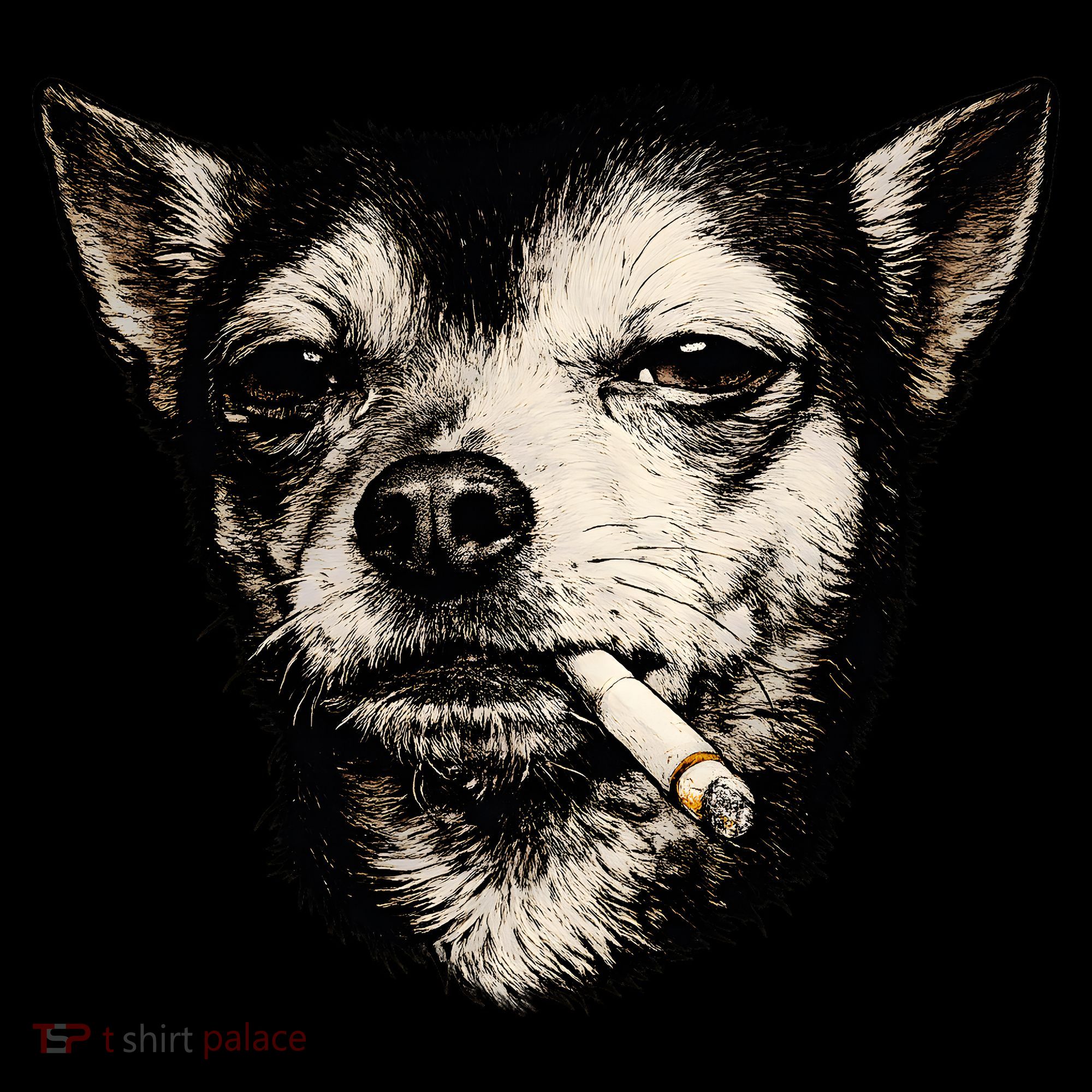 Dog Smoking Cigarette Funny Chihuahua Women's Hoodie
