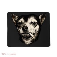 Dog Smoking Cigarette Funny Chihuahua Mousepad thumb 0