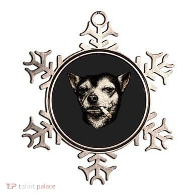 Dog Smoking Cigarette Funny Chihuahua Ornament