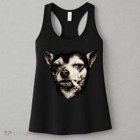 Dog Smoking Cigarette Funny Chihuahua Women's Tank Top thumb 3