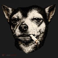 Dog Smoking Cigarette Funny Chihuahua Women's Tank Top thumb 5