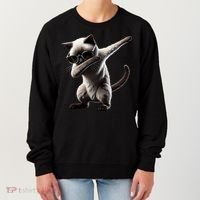 Dabbing Siamese Cat Pet Motif Cool Dab Animal Lover Gift Women's Sweatshirt thumb 0