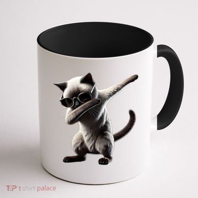 Dabbing Siamese Cat Pet Motif Cool Dab Animal Lover Gift Coffee Mug back