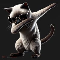 Dabbing Siamese Cat Pet Motif Cool Dab Animal Lover Gift Women's Hoodie thumb 2