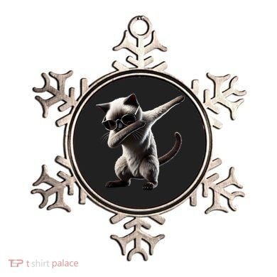 Dabbing Siamese Cat Pet Motif Cool Dab Animal Lover Gift Ornament