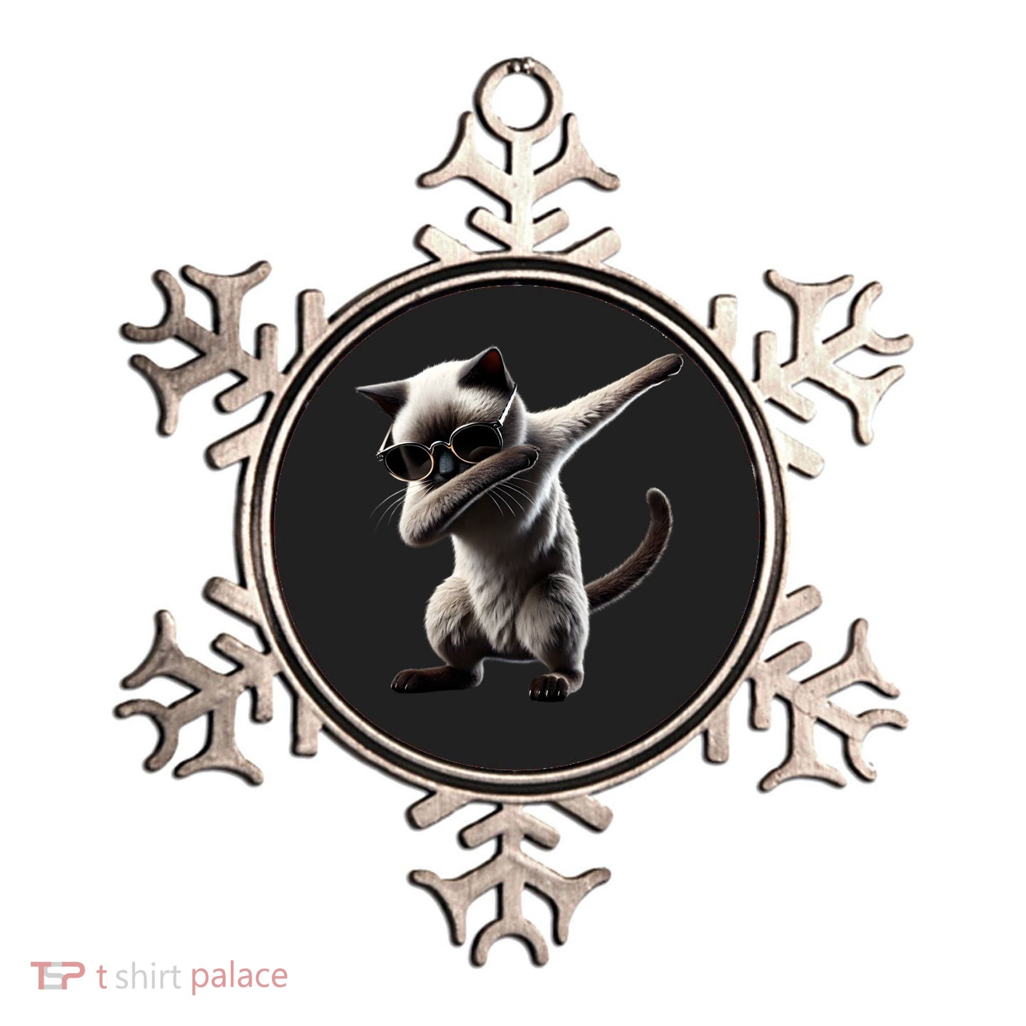 Dabbing Siamese Cat Pet Motif Cool Dab Animal Lover Gift Ornament