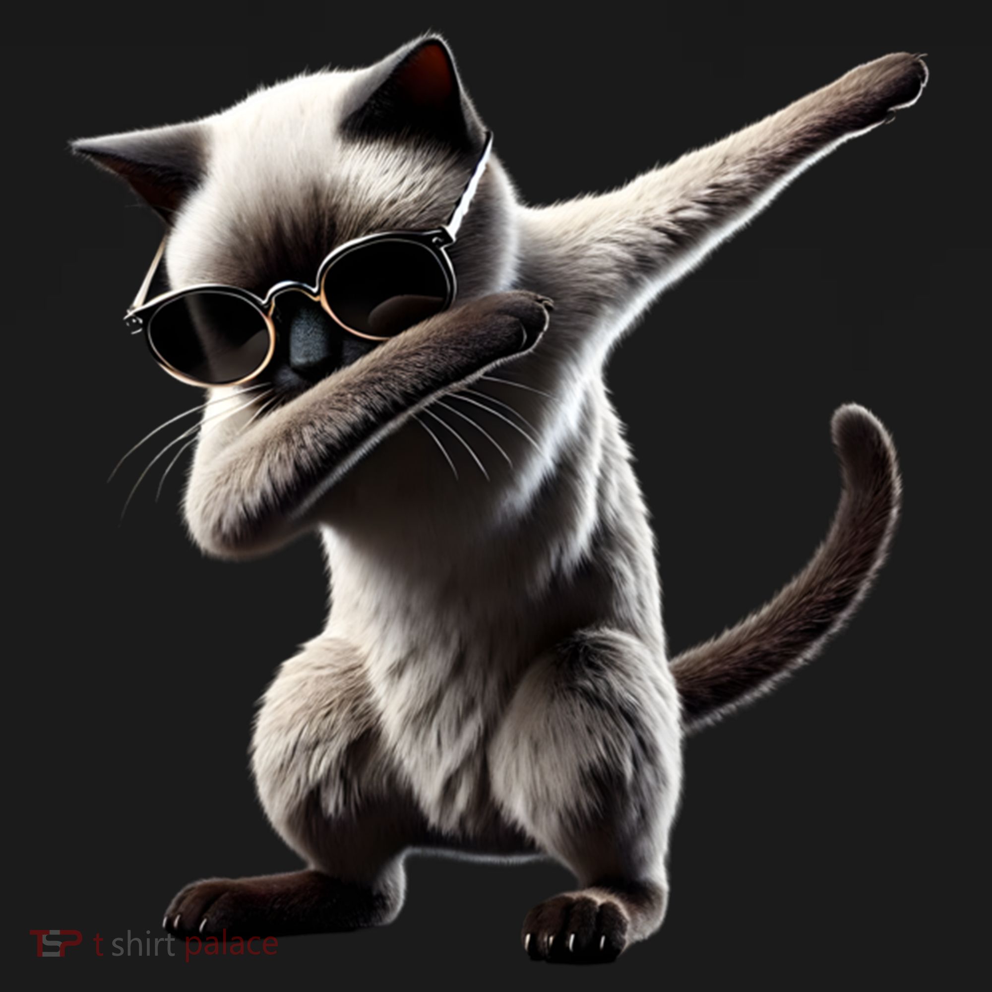 Dabbing Siamese Cat Pet Motif Cool Dab Animal Lover Gift Ornament
