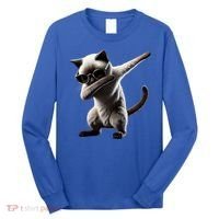 Dabbing Siamese Cat Pet Motif Cool Dab Animal Lover Gift Long Sleeve Shirt thumb 0