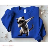 Dabbing Siamese Cat Pet Motif Cool Dab Animal Lover Gift Sweatshirt thumb 2
