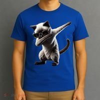 Dabbing Siamese Cat Pet Motif Cool Dab Animal Lover Gift T-Shirt thumb 3