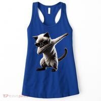 Dabbing Siamese Cat Pet Motif Cool Dab Animal Lover Gift Women's Tank Top thumb 0