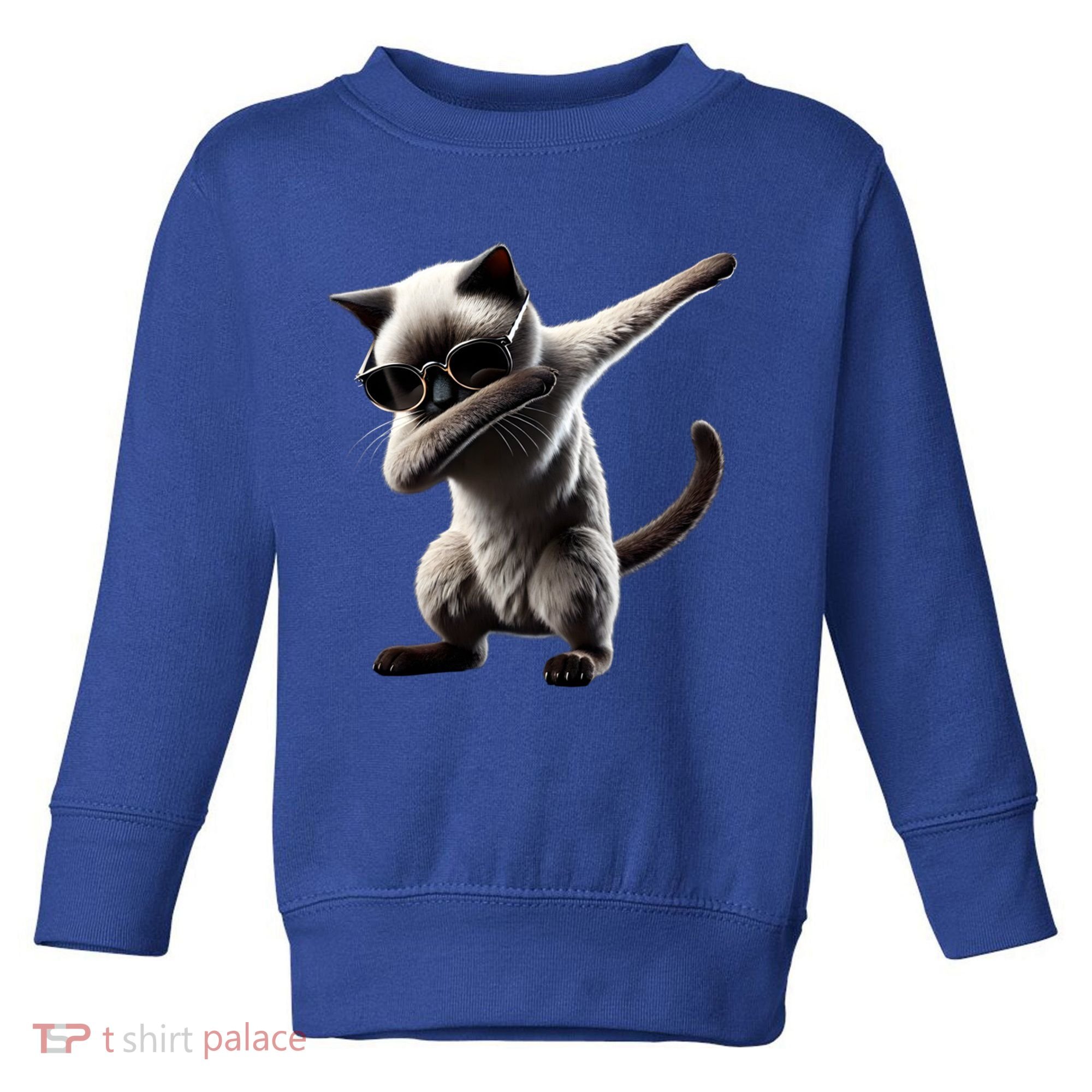Dabbing Siamese Cat Pet Motif Cool Dab Animal Lover Gift Toddler Sweatshirt