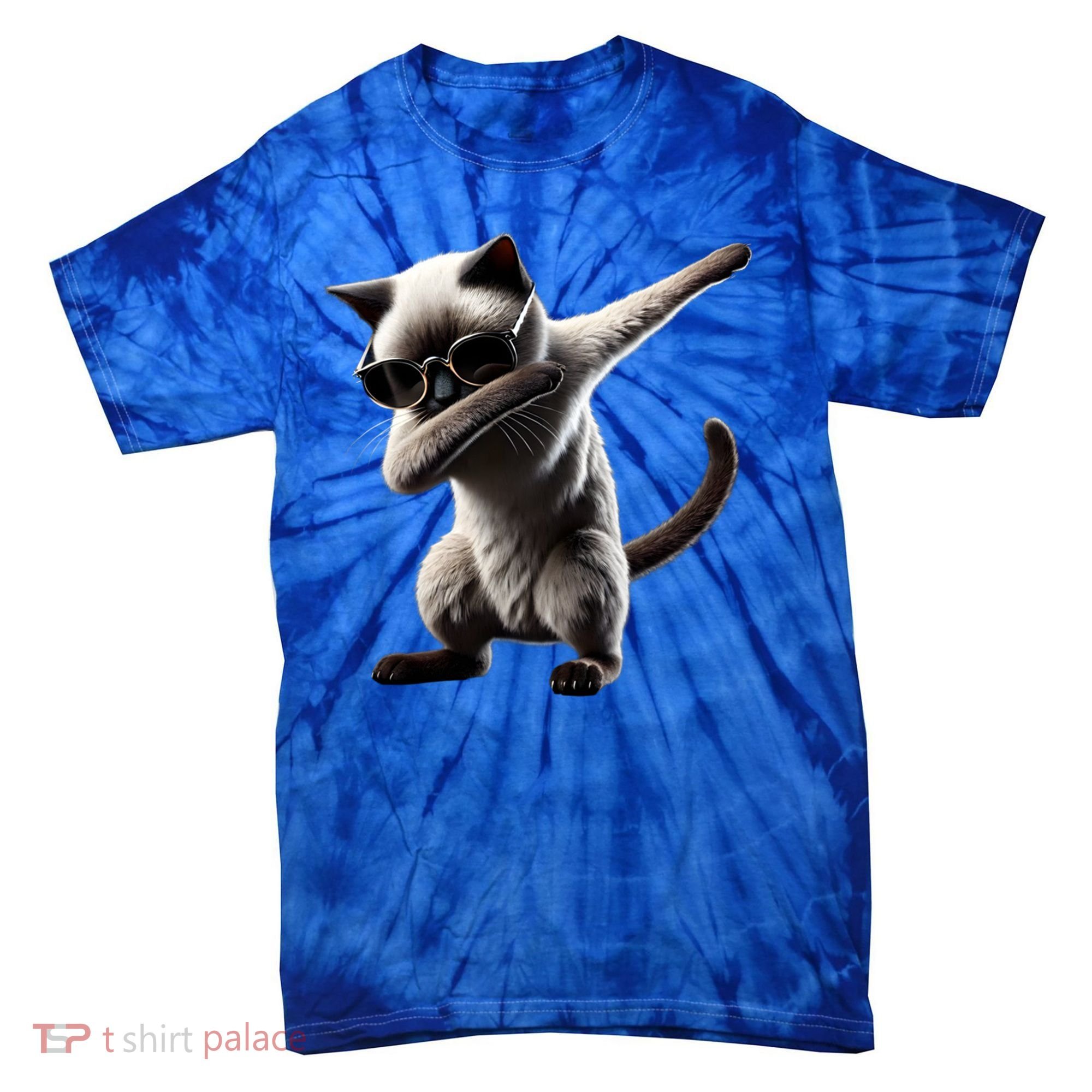 Dabbing Siamese Cat Pet Motif Cool Dab Animal Lover Gift Tie-Dye T-Shirt