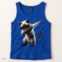 Dabbing Siamese Cat Pet Motif Cool Dab Animal Lover Gift Tank Top thumb 2